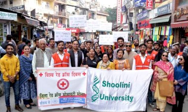 Awareness rally by Shoolini University spreads message of humanity and compassion in Solan