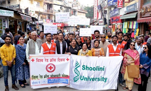 Awareness rally by Shoolini University spreads message of humanity and compassion in Solan