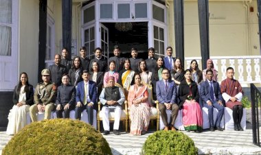 Governor interacts with IA&AS service probationers at Lok Bhavan