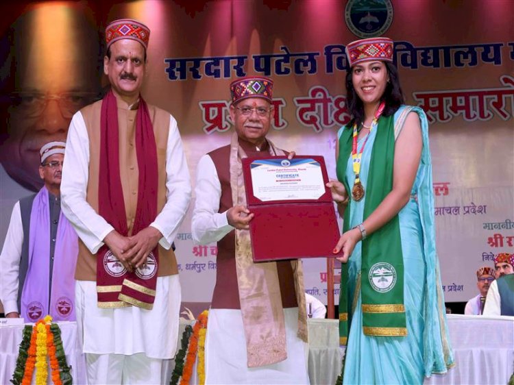 Governor confers degrees at inaugural convocation of Sardar Patel University