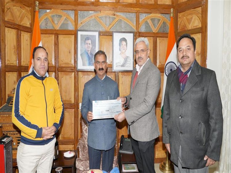 Greenco presents Rs. 1.35 Crore cheque to CM for Samej Disaster Relief Efforts