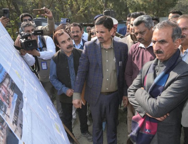 CM inspects under-construction Jaskot Heliport and Hamirpur Bus Stand