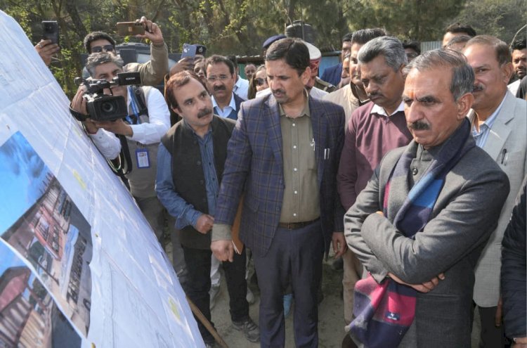 CM inspects under-construction Jaskot Heliport and Hamirpur Bus Stand