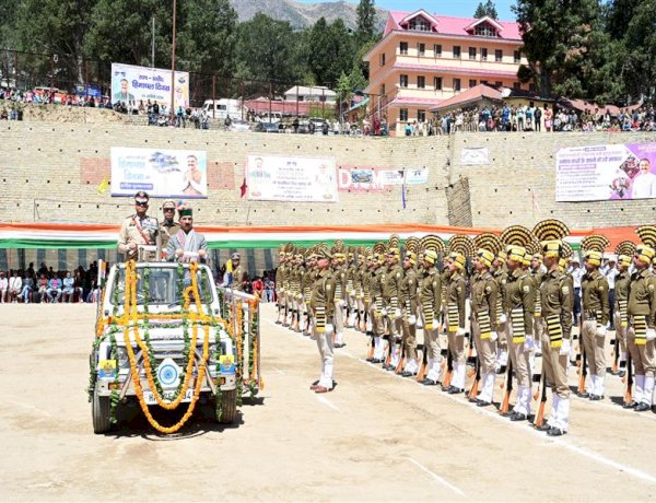 State level Himachal Day celebrated at Peo, CM unfurls National Flag